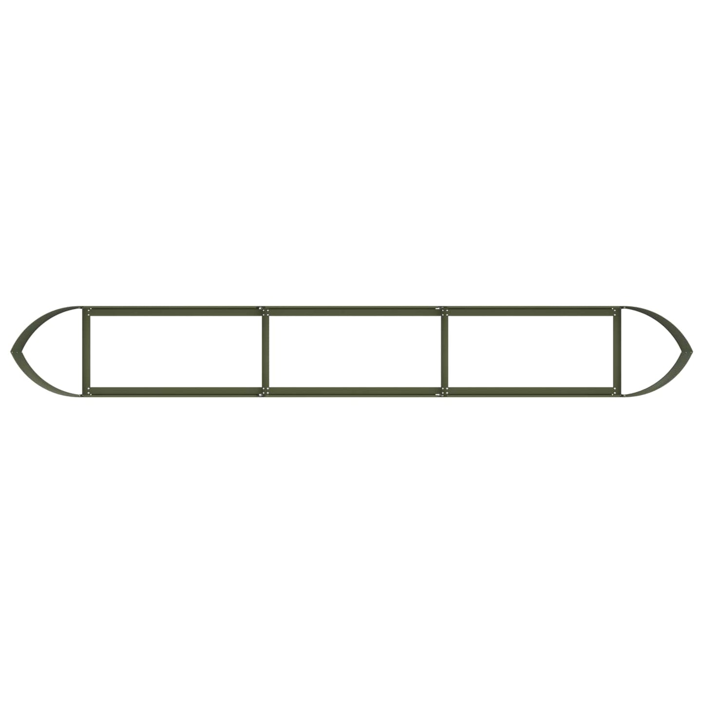 Raised Garden Bed Olive Green 300 x 40x 40 cm Steel