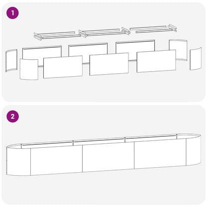 Raised Garden Bed Weathering Steel 300 x 40x 40 cm Steel