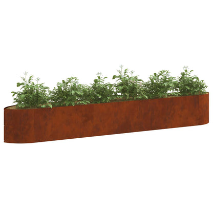 Raised Garden Bed Weathering Steel 300 x 40x 40 cm Steel