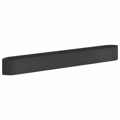 Raised Garden Bed Black 380 x 40x 40 cm Steel