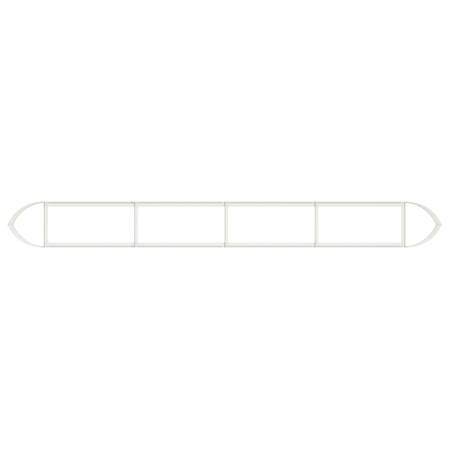 Raised Garden Bed White 380 x 40x 40 cm Steel