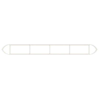 Raised Garden Bed White 380 x 40x 40 cm Steel