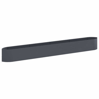 Raised Garden Bed Anthracite 380 x 40x 40 cm Steel