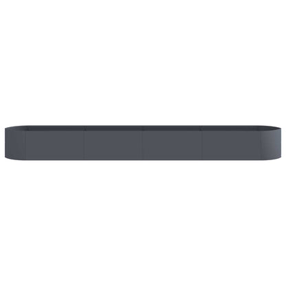 Raised Garden Bed Anthracite 380 x 40x 40 cm Steel