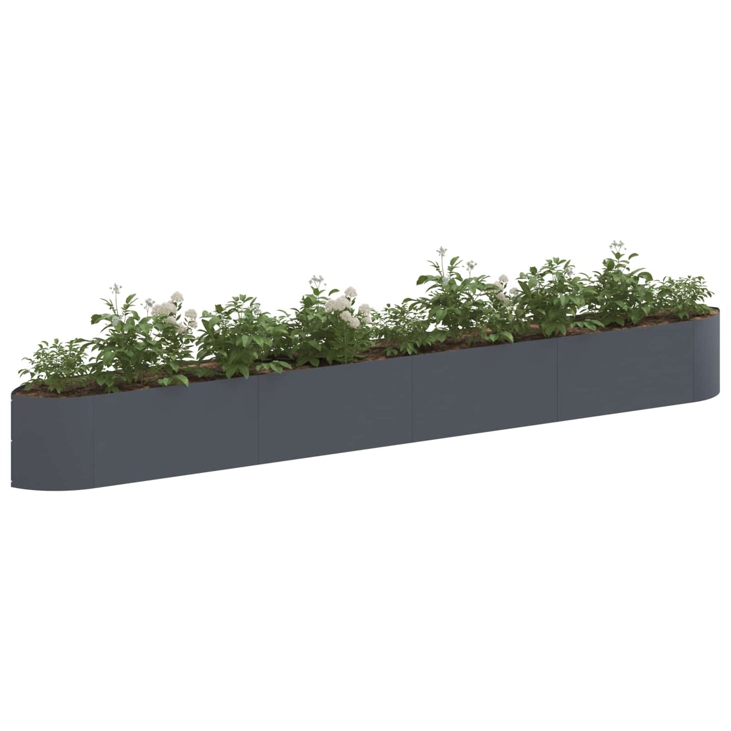 Raised Garden Bed Anthracite 380 x 40x 40 cm Steel