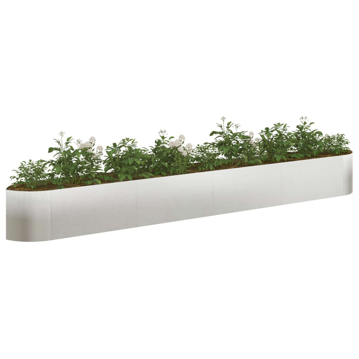 Raised Garden Bed Stainless Steel 380 x 40x 40 cm Steel