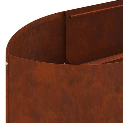 Raised Garden Bed Weathering Steel 380 x 40x 40 cm Steel