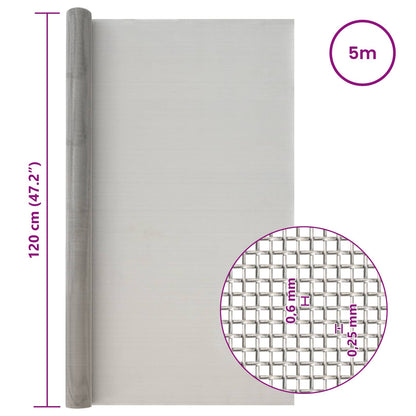Mesh Screen 120 x 500 cm 30 Mesh Stainless Steel 201 Silver