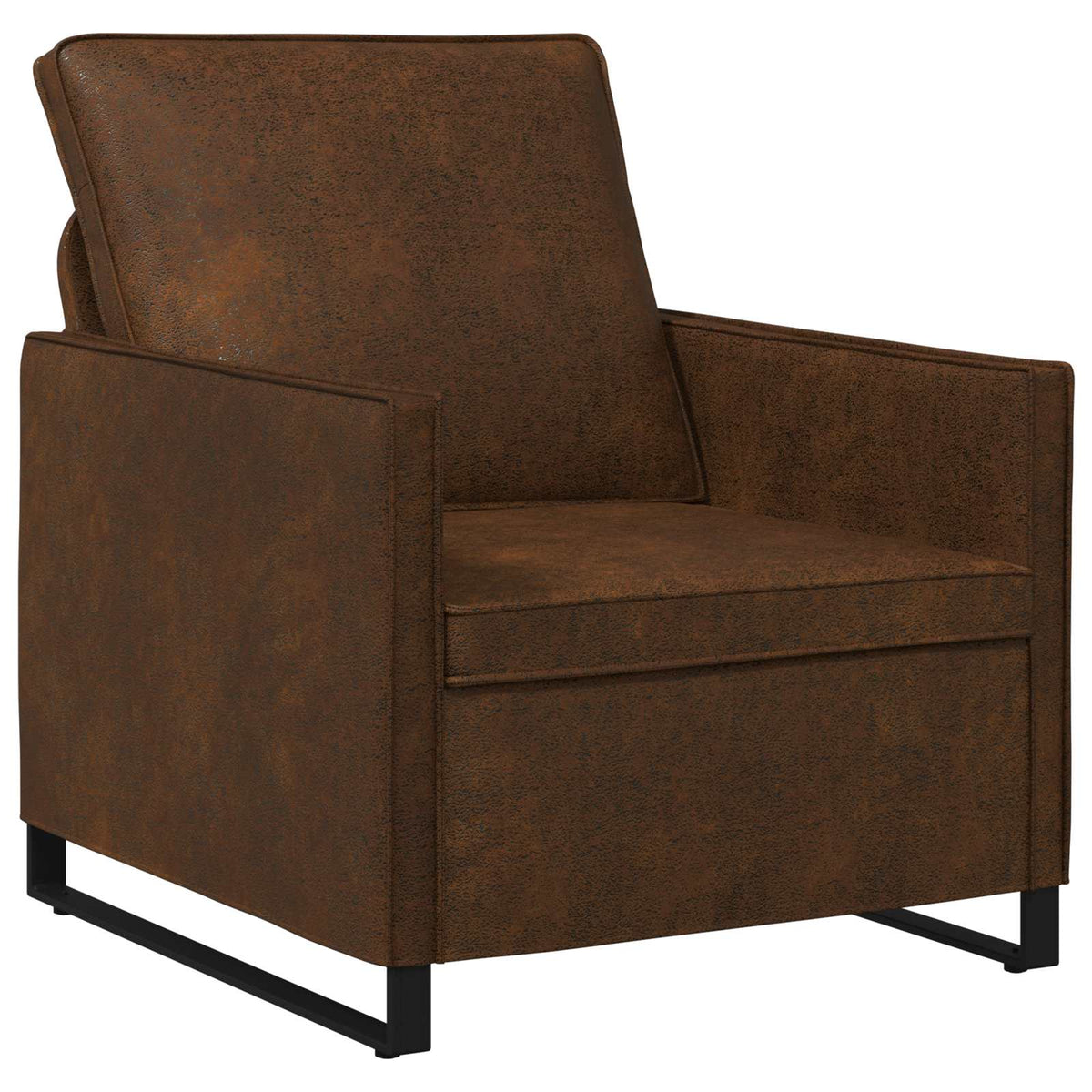 Armchair Brown 70 x 81 x 82 cm Faux Suede Fabric