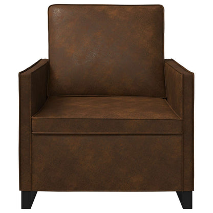 Armchair Brown 70 x 81 x 82 cm Faux Suede Fabric