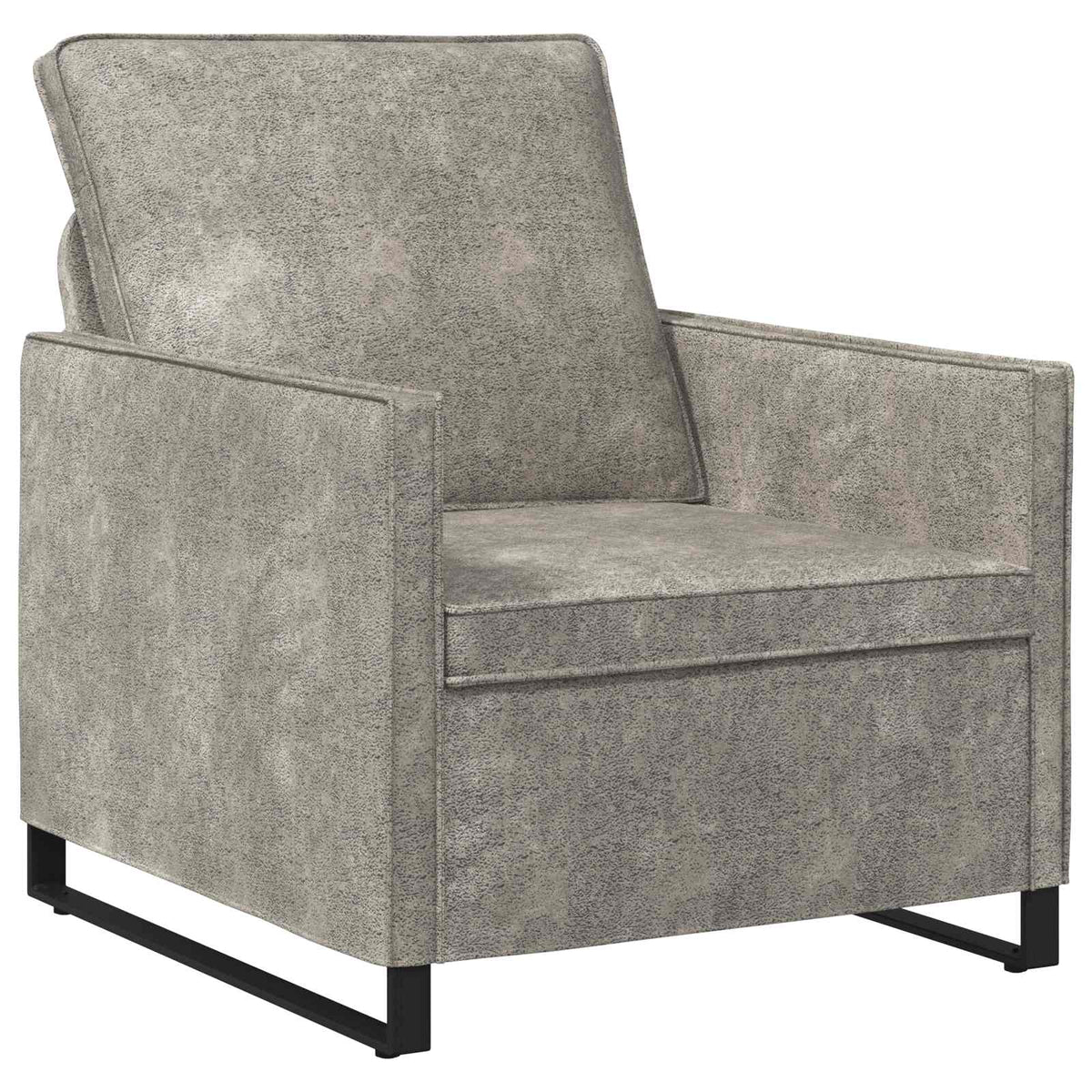 Armchair Light Grey 70 x 81 x 82 cm Faux Suede Fabric