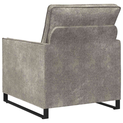 Armchair Light Grey 70 x 81 x 82 cm Faux Suede Fabric