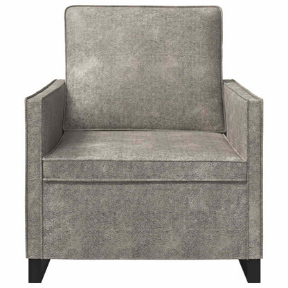 Armchair Light Grey 70 x 81 x 82 cm Faux Suede Fabric