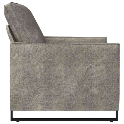 Armchair Light Grey 70 x 81 x 82 cm Faux Suede Fabric
