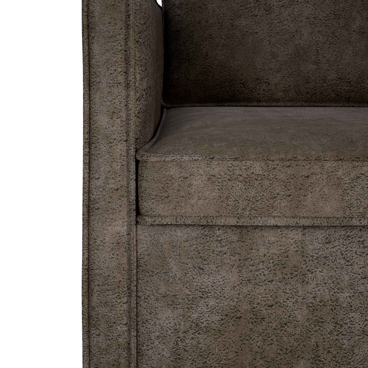 Single Sofa Dark Grey 70 x 81 x 82 cm Faux Suede Fabric