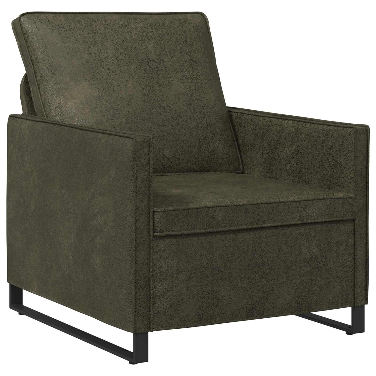 Armchair Army Green 70 x 81 x 82 cm Faux Suede Fabric