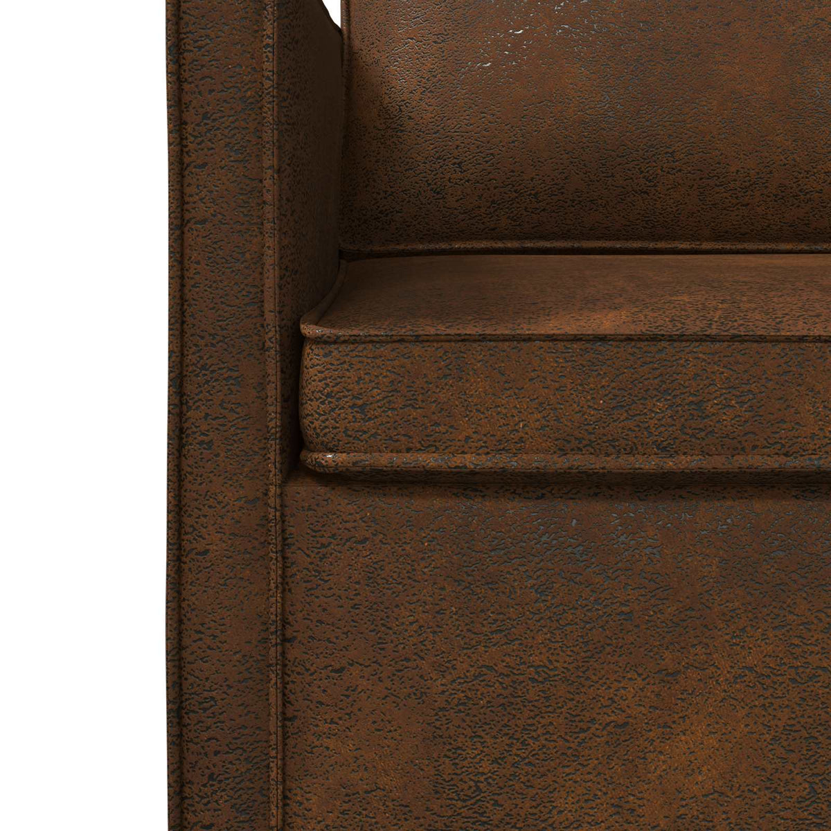 2 Seater Sofa Brown 130 x 81 x 82 cm Faux Suede Fabric