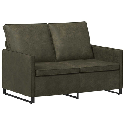 2 Seater Sofa Army Green 130 x 81 x 82 cm Faux Suede Fabric