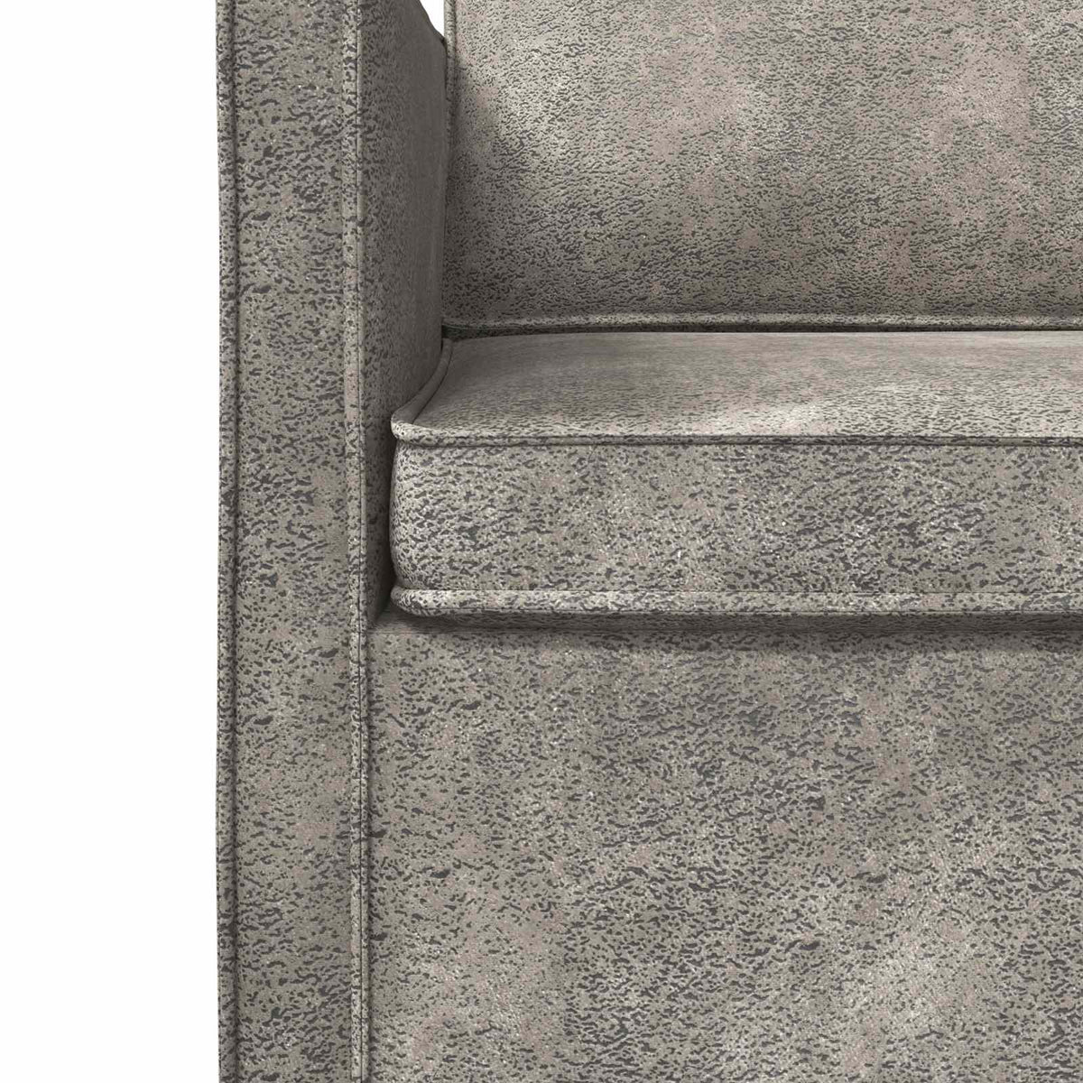 2 Seater Sofa Light Grey 150 x 81 x 82 cm Faux Suede Fabric