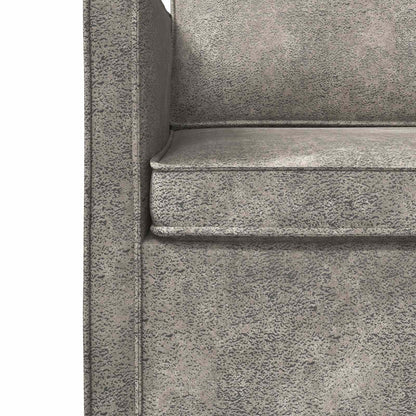 2 Seater Sofa Light Grey 150 x 81 x 82 cm Faux Suede Fabric
