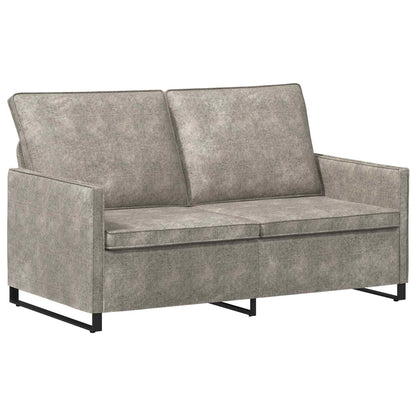 2 Seater Sofa Light Grey 150 x 81 x 82 cm Faux Suede Fabric