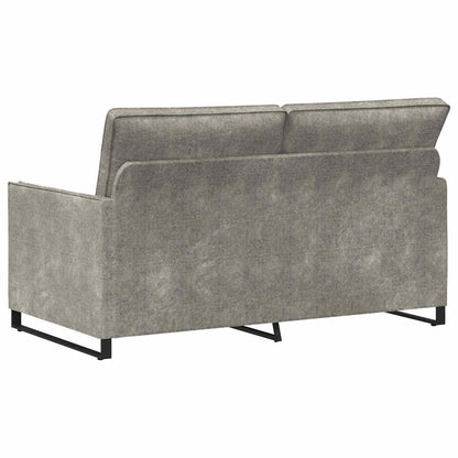 2 Seater Sofa Light Grey 150 x 81 x 82 cm Faux Suede Fabric