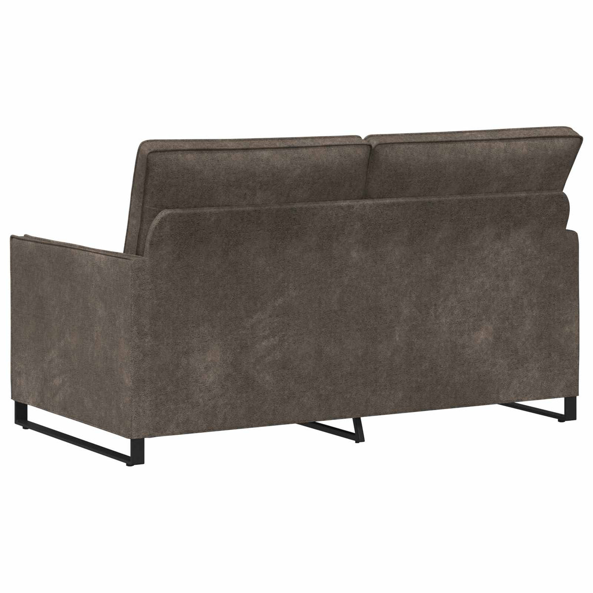 2 Seater Sofa Dark Grey 150 x 81 x 82 cm Faux Suede Fabric