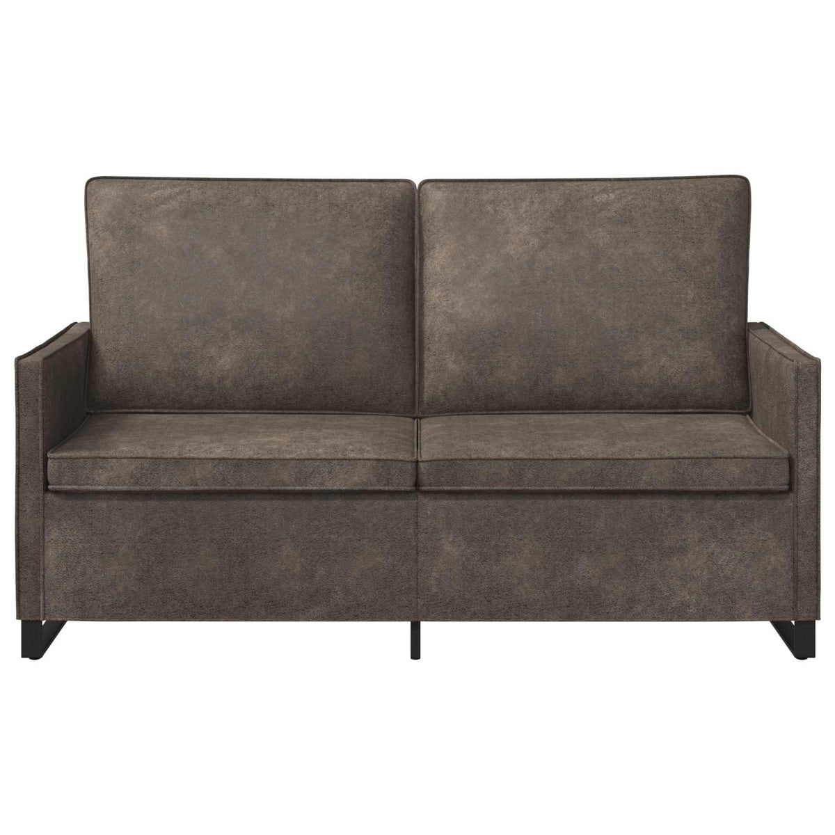2 Seater Sofa Dark Grey 150 x 81 x 82 cm Faux Suede Fabric
