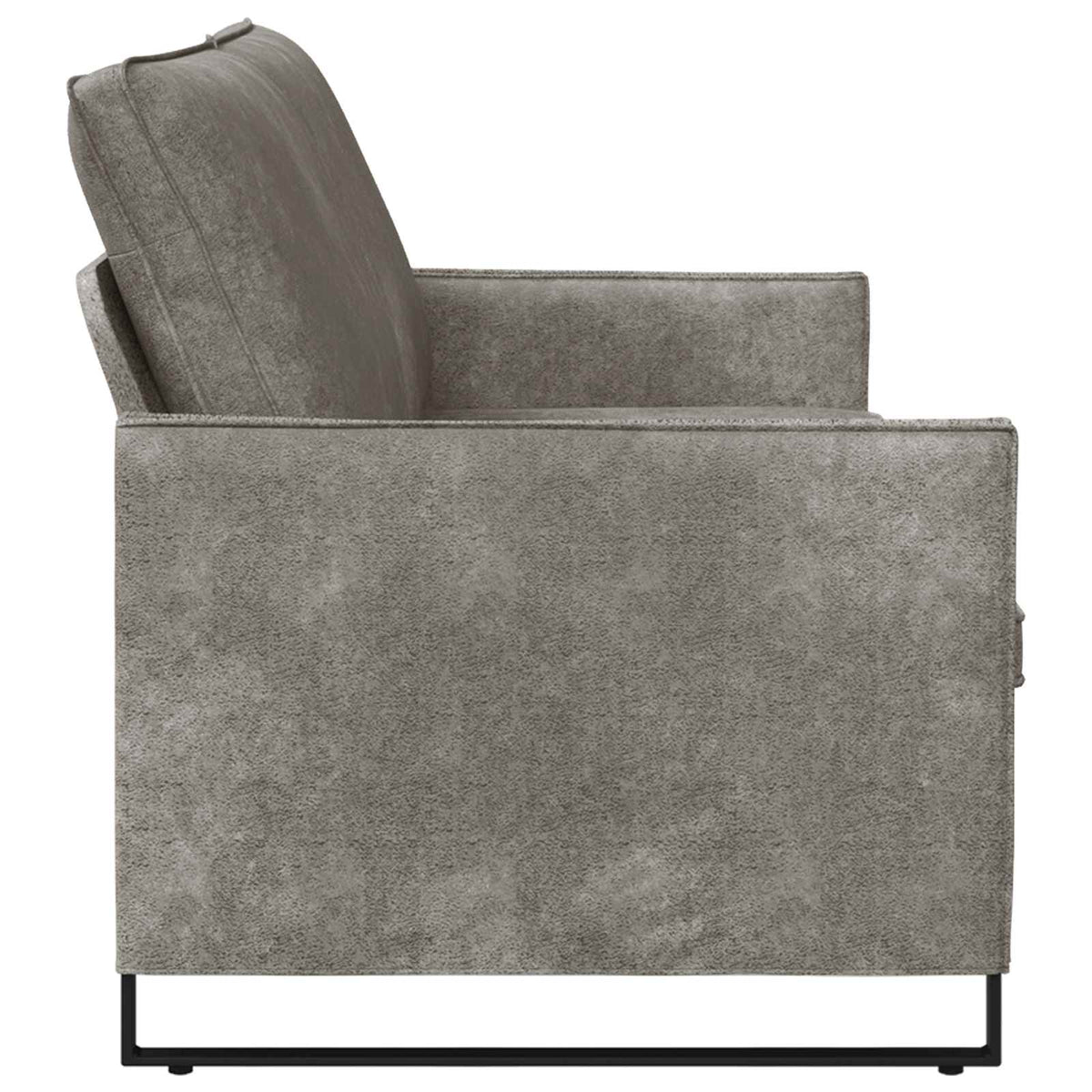 3 Seater Sofa Light Grey 190 x 81 x 82 cm Faux Suede Fabric