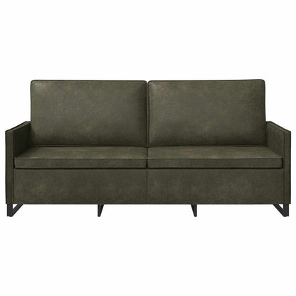 3 Seater Sofa Army Green 190 x 81 x 82 cm Faux Suede Fabric
