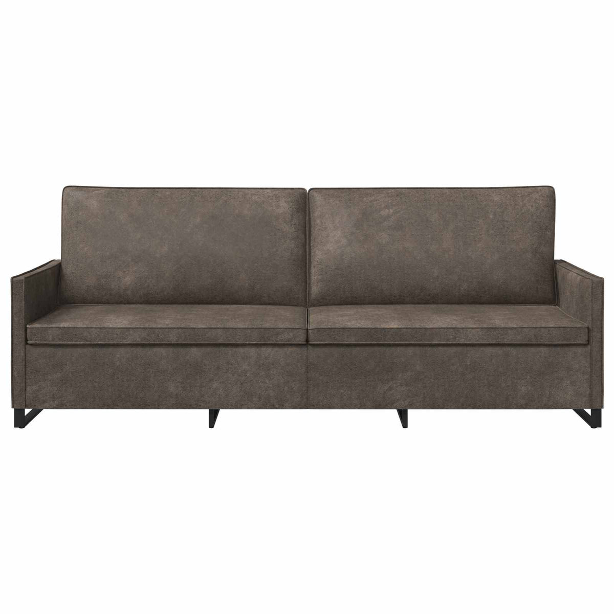 3 Seater Sofa Dark Grey 220 x 81 x 82 cm Faux Suede Fabric