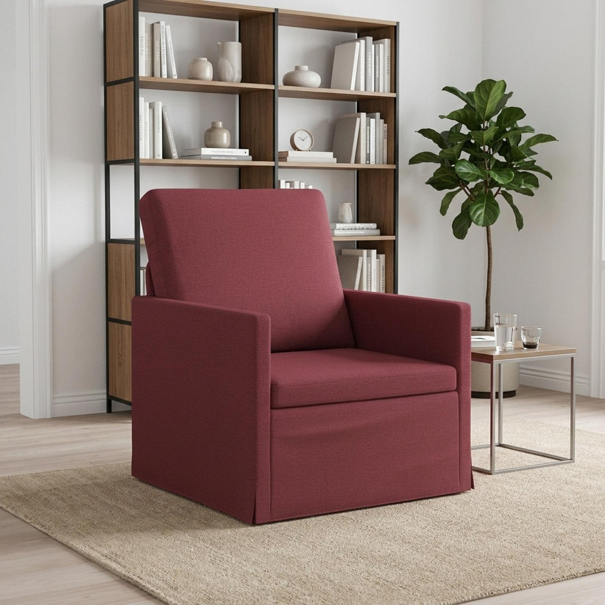 Armchair Wine Red 70 x 81 x 82 cm Fabric