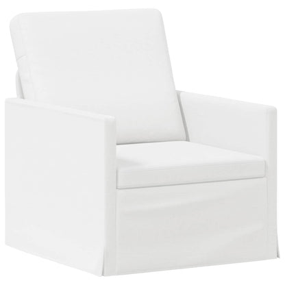 Armchair White 70 x 81 x 82 cm Fabric