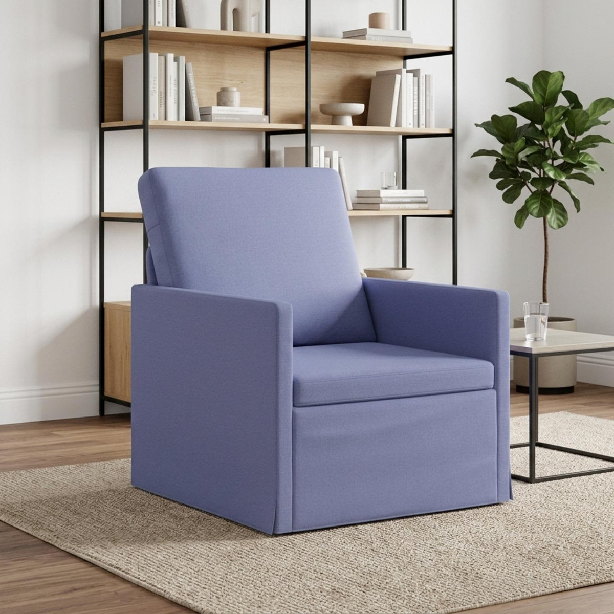Armchair Jeans Blue 70 x 81 x 82 cm Fabric