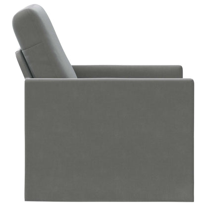 Armchair Dark Grey 70 x 81 x 82 cm Velvet
