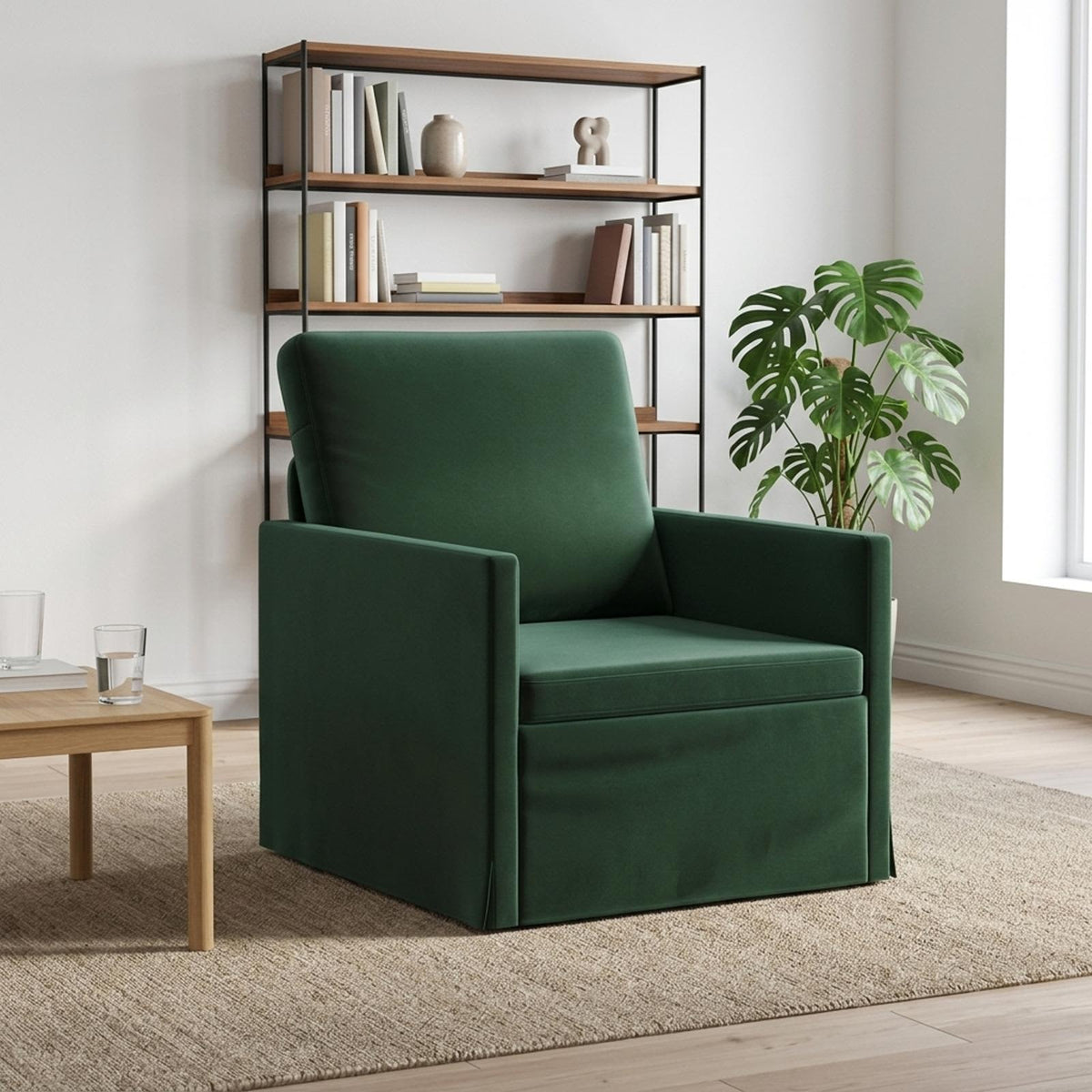 Armchair Dark Green 70 x 81 x 82 cm Velvet