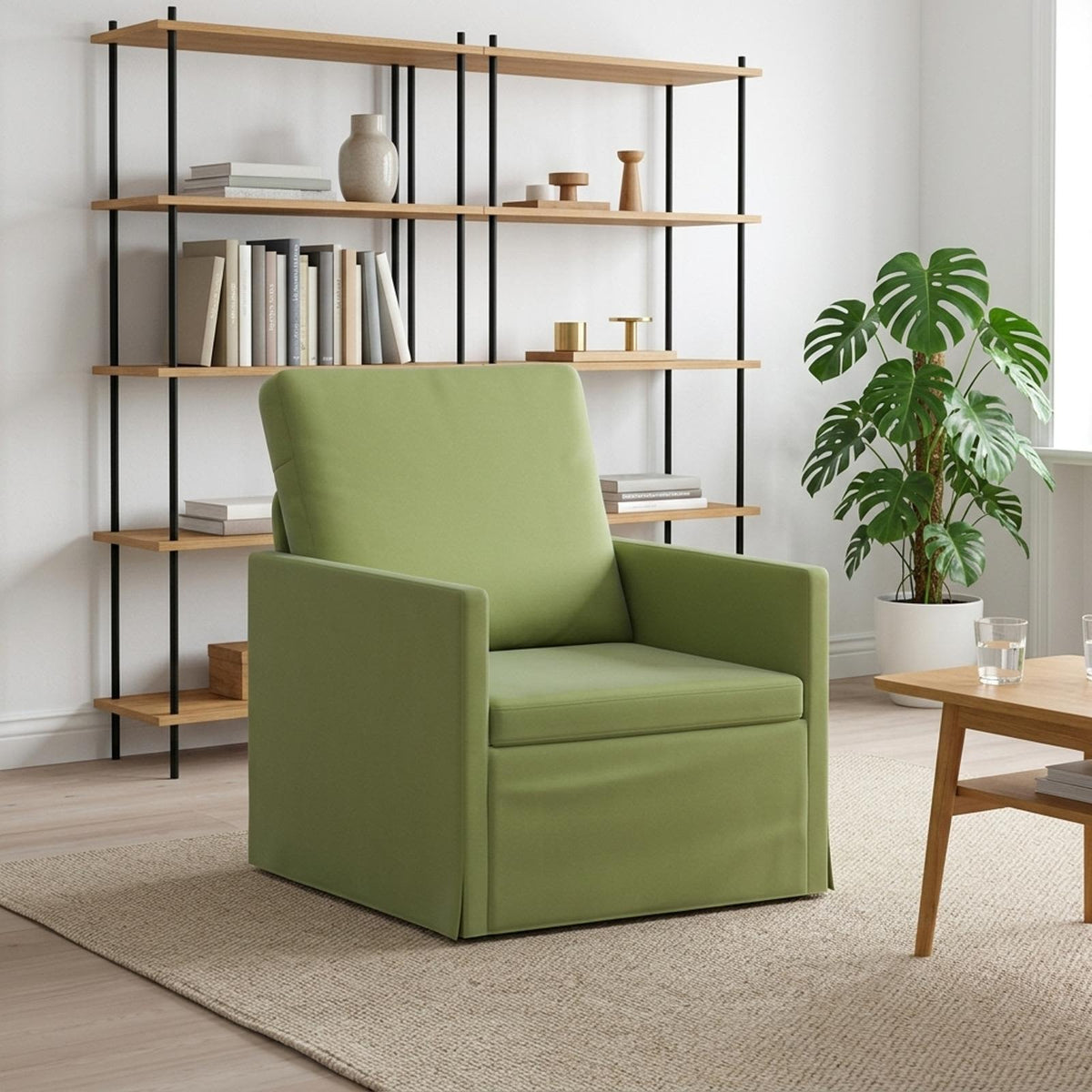 Armchair Light Green 70 x 81 x 82 cm Velvet
