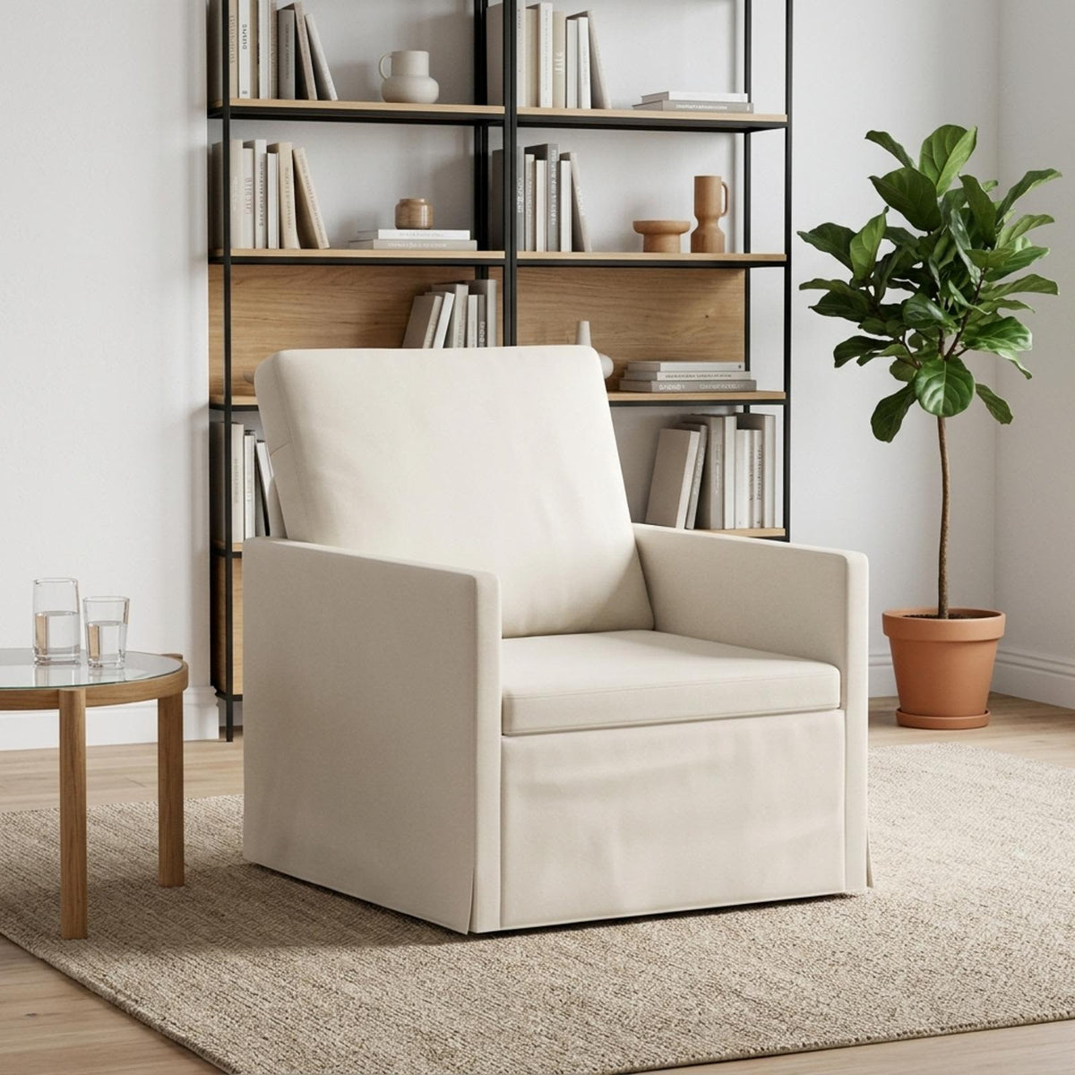 Armchair Cream 70 x 81 x 82 cm Velvet