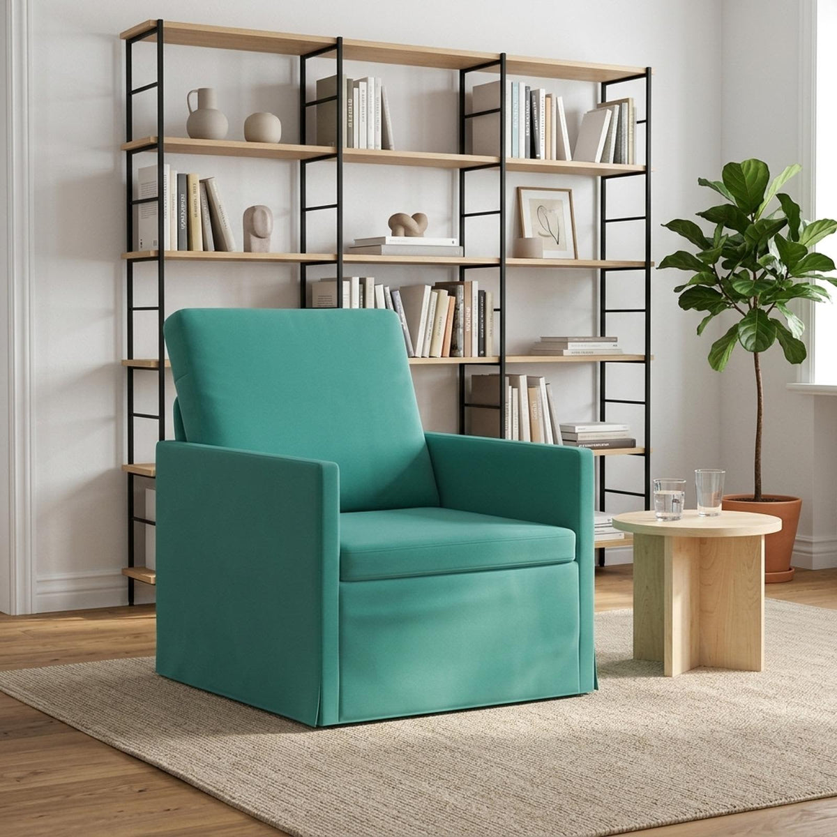 Armchair Turquoise 70 x 81 x 82 cm Velvet