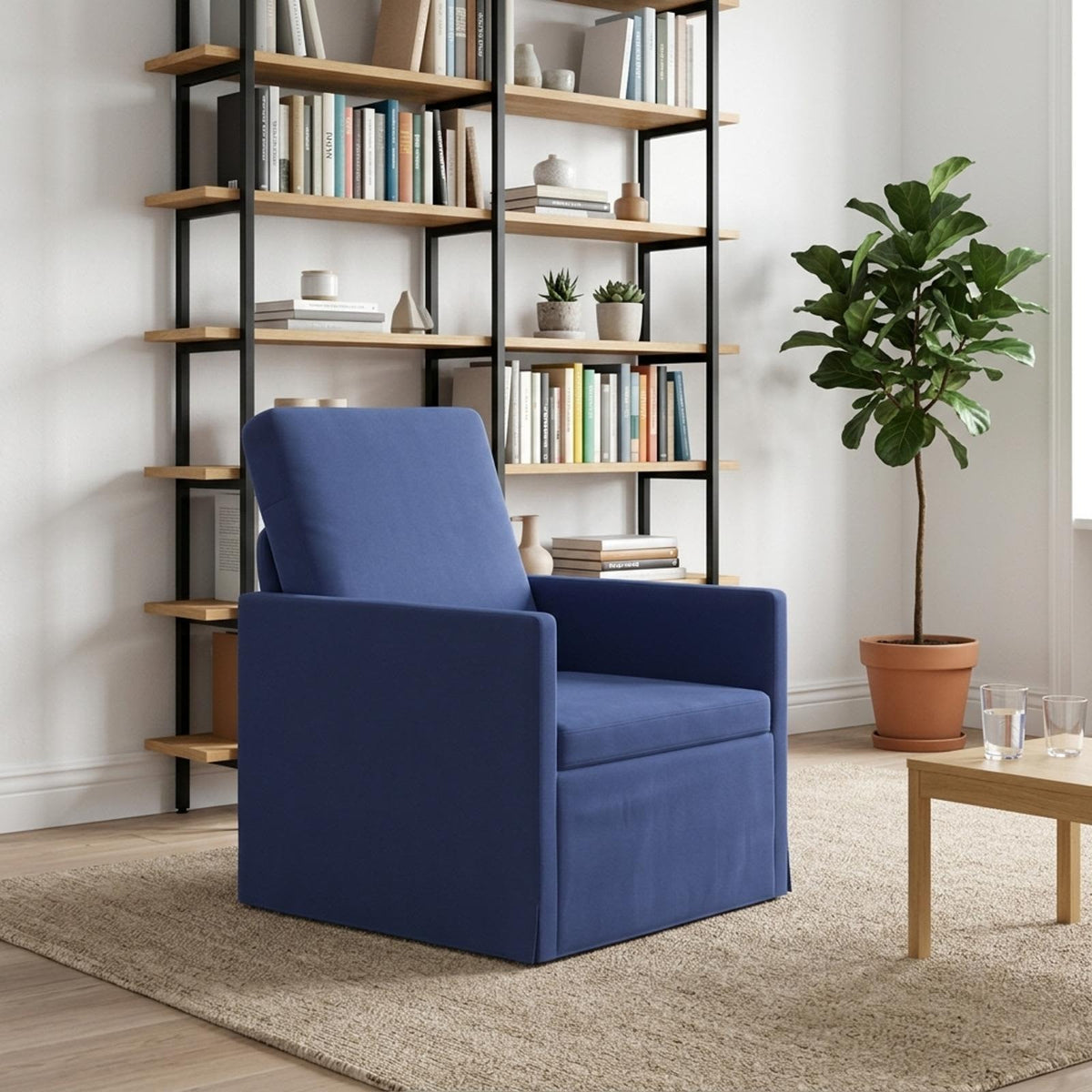 Armchair Police Blue 70 x 81 x 82 cm Velvet