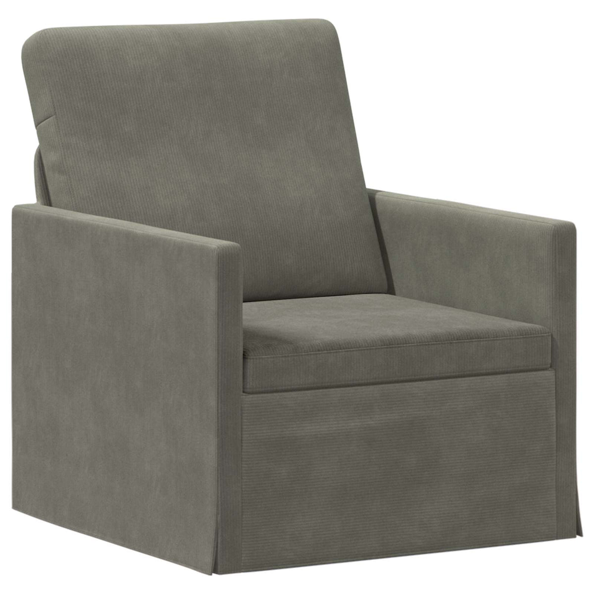 Armchair Light Grey 70 x 81 x 82 cm Corduroy Fabric