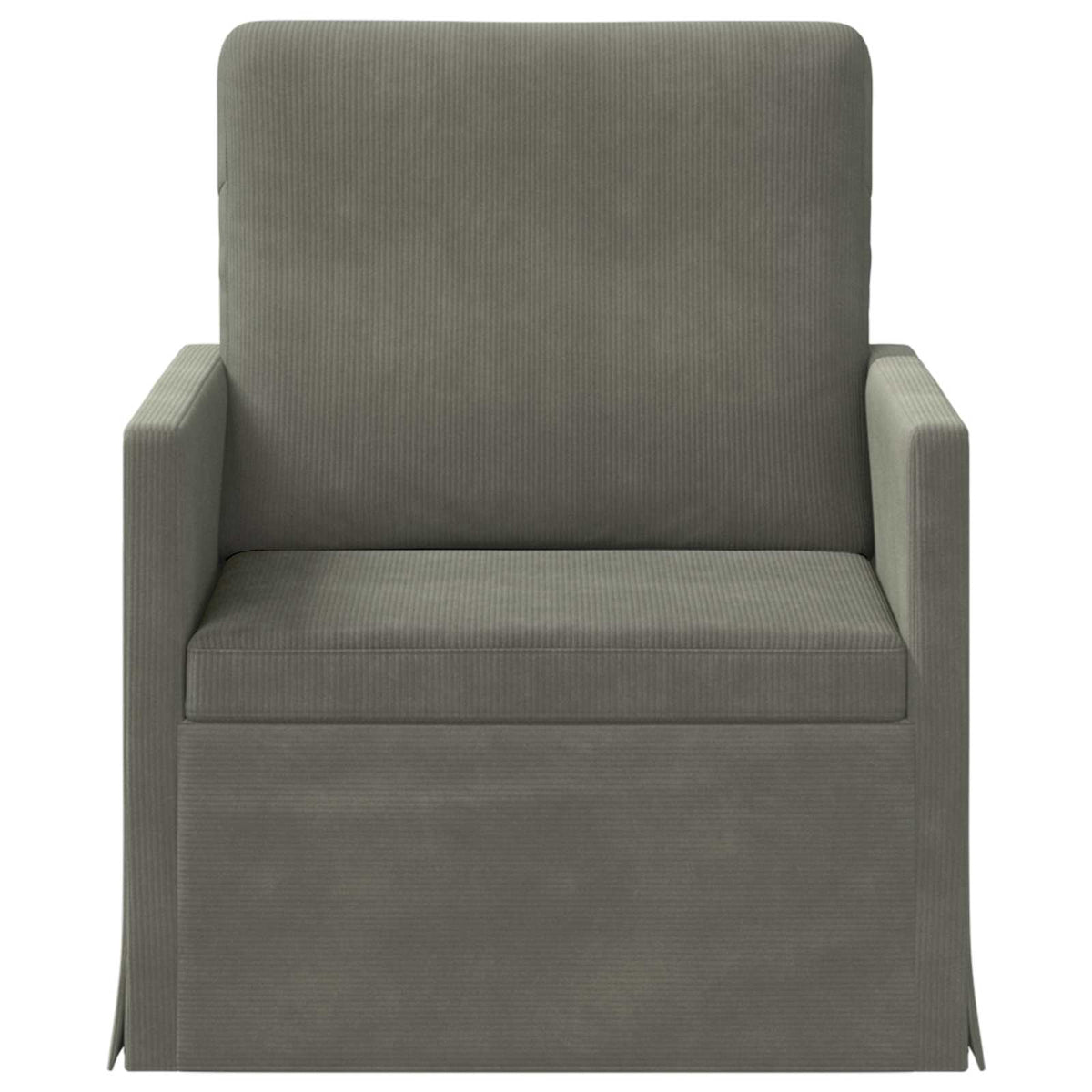 Armchair Light Grey 70 x 81 x 82 cm Corduroy Fabric