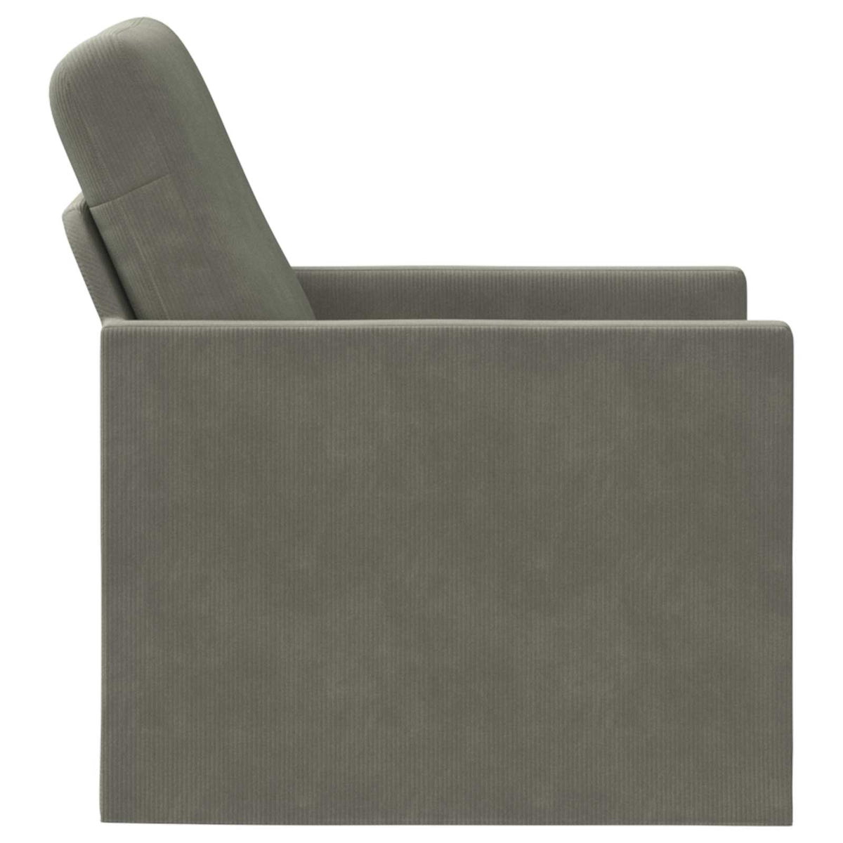 Armchair Light Grey 70 x 81 x 82 cm Corduroy Fabric
