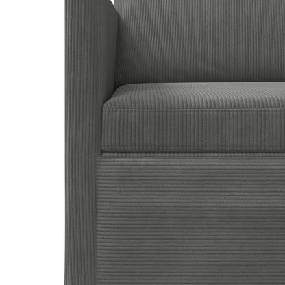 Armchair Dark Grey 70 x 81 x 82 cm Corduroy Fabric