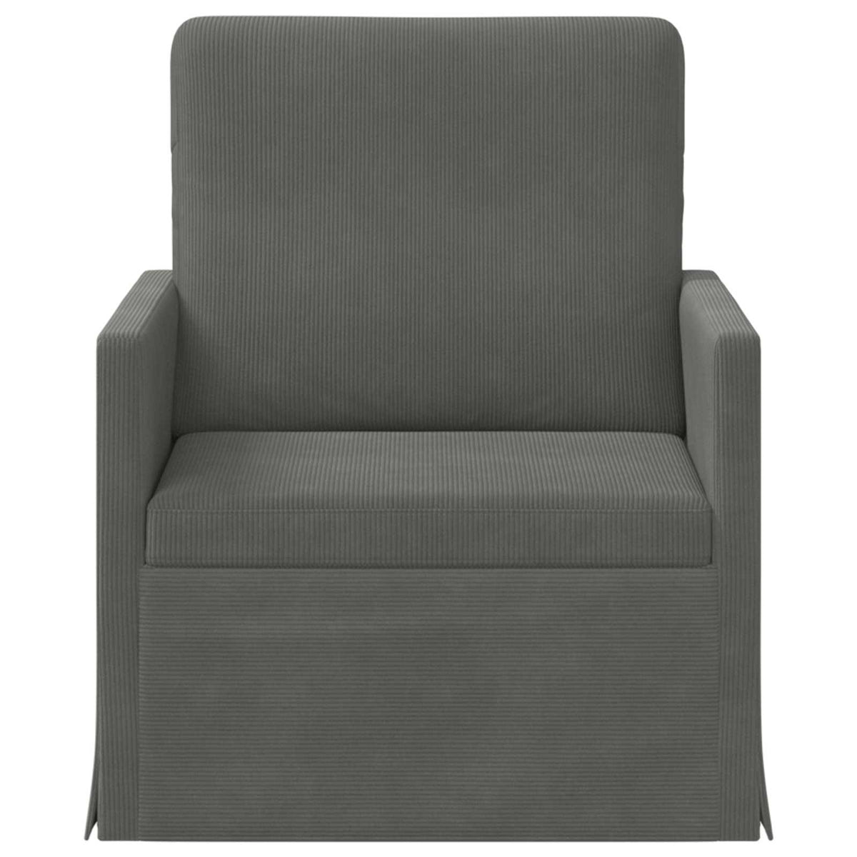 Armchair Dark Grey 70 x 81 x 82 cm Corduroy Fabric