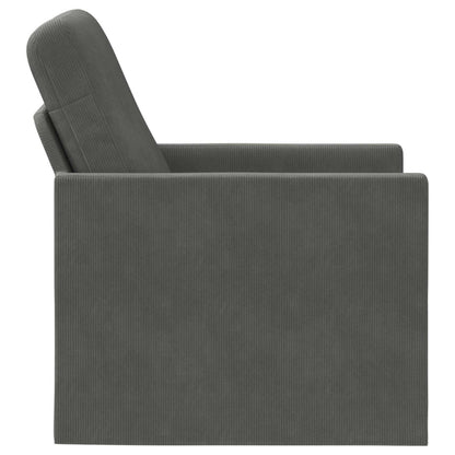 Armchair Dark Grey 70 x 81 x 82 cm Corduroy Fabric