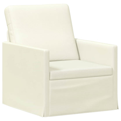Armchair Cream 70 x 81 x 82 cm Corduroy Fabric