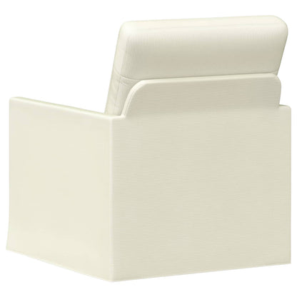 Armchair Cream 70 x 81 x 82 cm Corduroy Fabric