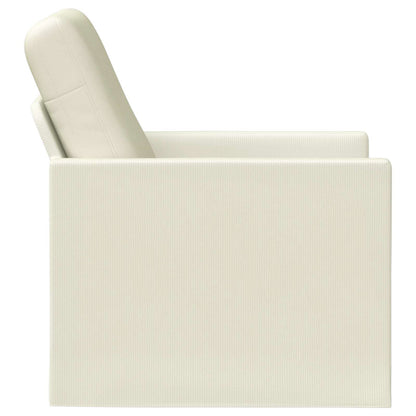 Armchair Cream 70 x 81 x 82 cm Corduroy Fabric