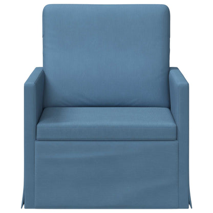Armchair Blue 70 x 81 x 82 cm Corduroy Fabric